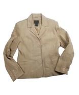 John Paul Richard Uniform Suede Leather Blazer Jacket Button Up Womens S... - $18.99