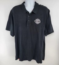 Harley-Davidson Polo Golf Black Shirt Men&#39;s 3XL Embroidered Logo - £21.68 GBP