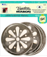 4 DAISY LID INSERTs Transform Mason Canning Jar WIDE MOUTH Metal Lid top... - $31.89 CAD
