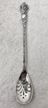 Watson Holly Sterling Pierced Bowl Short Handle Olive Spoon Floral Serie... - $78.71