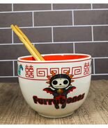 Furrybones Scorchie Dragon Skeleton White Porcelain Bowl With Chopsticks... - €16,29 EUR