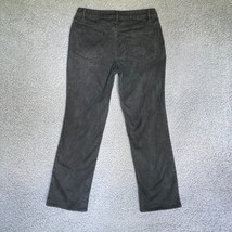 Sonoma Jean Womens 10 Short Mid Rise Straight Black Stretch Denim Pants 34x29 - £11.40 GBP