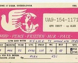 QSL Card UA9-154-1171 Peace Dove Sverdlovsk USSR  - $9.90