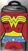 Wonder Woman Costume Chest Red Yellow Blue and White Beer Huggie Can Coo... - $6.89