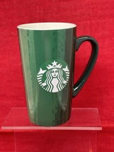 Starbucks 2021 16oz Ceramic Tall Coffee Mug Cup Red Green EUC - £11.67 GBP
