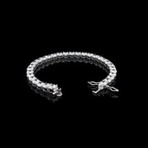 Women&#39;s Tennis Bracelet 7.40Ct Round Cut Simulated Diamond White Gold Plated - £275.56 GBP