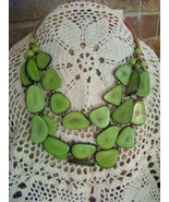  SORAYA CEDENO  &quot;ALMA&quot;  TAGUA NUT NECKLACE FAIR TRADE FOUNDATION ECUADOR - $40.20 CAD