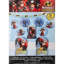 Incredibles 2 Room Decorating Kit Birthday Party Supplies 10 Pieces New - $5.95