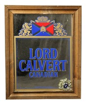 VINTAGE Lord Calvert Canadian 13x16 Framed Mirror Bar Sign - £59.17 GBP