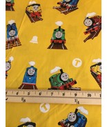 Riley Blake Cotton Fabric Thomas the Train ALL ABOARD #11000 on yellow -... - $4.72