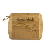Totally Bamboo Hawaiian Islands Bamboo Cutting Board Wall Decor Engraved Map - $19.80