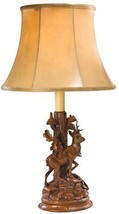 Table Lamp Deer and Tree Hand Painted OK Casting USA Made Right Facing - £501.63 GBP