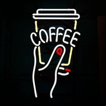 New Coffee Hand Cafe Cafe Open Beer Neon Sign 24&quot;x20&quot; - £199.83 GBP