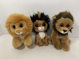 Ty Beanie Boos plush lot 3 lions Louie Ramsey stuffed toys - £7.32 GBP