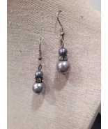 Vintage White Dangle Faux Pearl And Rhinestones 1.5” Long - £3.07 GBP