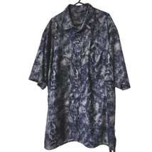 Vintage Mecca Button up Shirt XL Blue Soldier Graphic Design All Over Print - £13.71 GBP