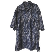 Vintage Mecca Button up Shirt XL Blue Soldier Graphic Design All Over Print - £14.15 GBP