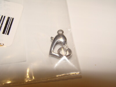 .925 Sterling Silver Heart Lobster Clasp for Necklace Bracelet Jewelry 1... - $6.28