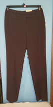 Dressbarn Slim Leg Pants Trouser Brown Women&#39;s Size 6 Average Length NWT - £15.71 GBP