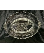 1776 Bicentennial 1976 United States Of America Eagle Glass Crystal Dish - £19.97 GBP