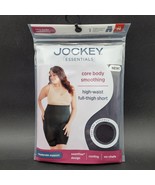Womens Jockey Essentials Smoothing High Waist Full Thigh Short BLACK Siz... - $8.05 CAD