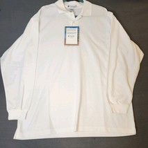 Coolibar UPF 50+ Sun Protection White Long Sleeve Golf Polo Shirt Men&#39;s ... - $39.55