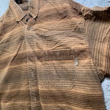 Woolrich Flannel Button Shirt Mens XL Brown Button Pockets Long Sleeve - $11.90