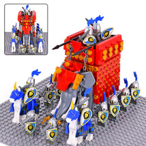 Medieval Blue Lion Knights Legion Army with War Elephant Minifigures Set B - £36.50 GBP