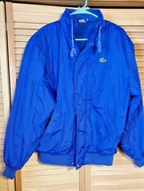 Lacoste Blue Nylon Jacket/Coat Size 18 Full Zip Pockets Lightweight - £21.73 GBP