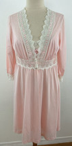 Vintage Olga Secret Hug Peignoir Short Robe Nightgown Set Size 34 Pink 2pc - $88.83