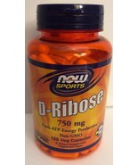 Now Foods D-Ribose 750 mg 120 Veg Capsules - £13.92 GBP