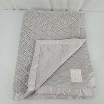 CHILD OF MINE Carter's Gray Sweet Dreams Quilted Baby Blanket Satin Edges Fleece - $39.59