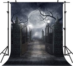 5X7FT Halloween Theme Pictorial Cloth Customized Photography Backdrop Background - £24.67 GBP