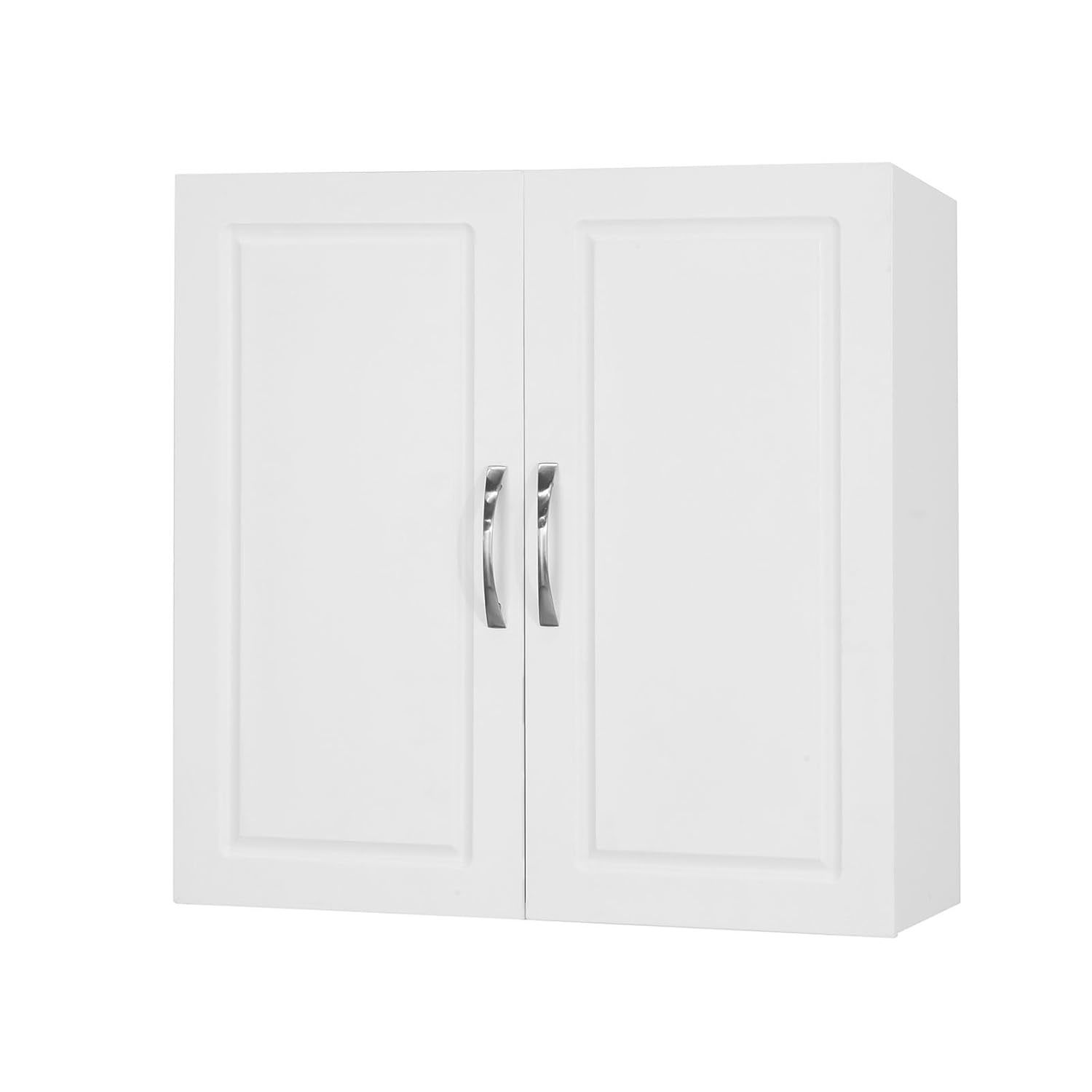 , White Bathroom Kitchen Wall Cabinet, Garage Or Laundry Room Wall Storage Cabin