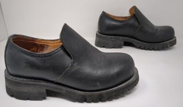 Thorogood Steel Toe Black Leather Slip On Shoes Clogs Women&#39;s Size 8 M 504-6010 - £27.43 GBP