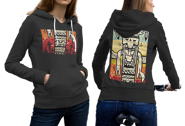 Totem  Black Cotton Hoodie For Women - £31.31 GBP