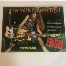 Fernandes Guitars Vintage Print Ad Advertisement Pantera pa10 - £7.73 GBP