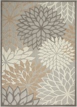 5&#39; X 8&#39; Gray And Ivory Indoor Outdoor Area Rug - $3,237.81 MXN