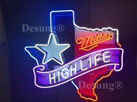 New Texas Miller Lite High Life Neon Sign 24&quot; with HD Vivid Printing Technology - £203.60 GBP