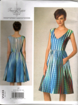 Vogue V1433 Designer Tracy Reese NY Dress Size 6 to 14 Uncut Sewing Pattern - $19.66