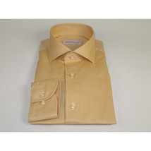 Men 100% Italian Cotton Shirt Non Iron SORRENTO Turkey Spread Collar 4902 Tan image 3