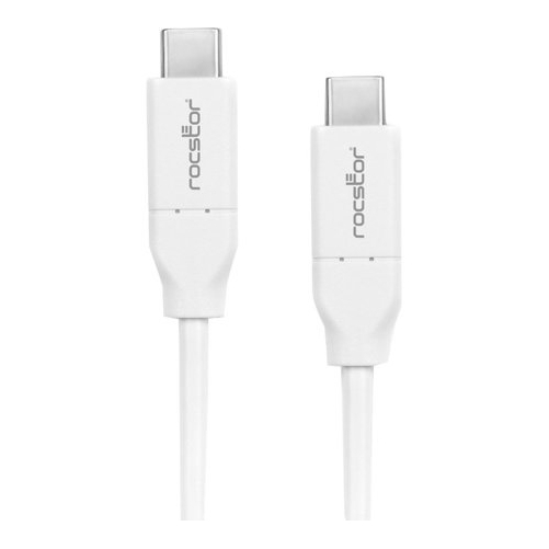 Rocstor Y10C289-B1 USB-C CHARGING CABLE 3M 10FT -UP TO 100W PD-M/M-WHITE - $38.95