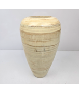 Handcrafted Natural Bamboo Spun Vase Modern Style Decorative Studio Nova... - £23.59 GBP