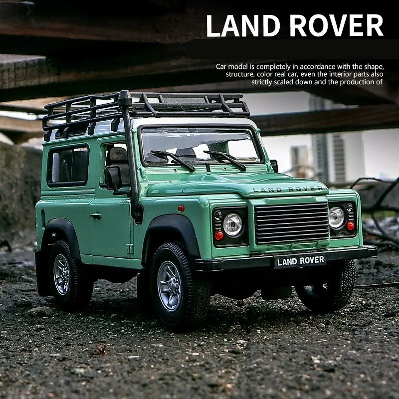 Welly 1/24 Land Rover Defender Alloy Off-Road s Model Diecasts Metal Car Simulat - $32.76