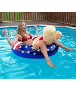 47&quot;Trump Swimming Floats Inflatable Pool Raft Float Beach Party Swim Cir... - £32.38 GBP