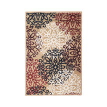 2' X 3' Gold And Gray Medallion Power Loom Stain Resistant Area Rug - $890.29 MXN
