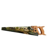 Handpainted Hand Saw Blade Farm Scene Signed by Artist VTG In Display Co... - $87.99