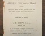 Unique 1888 Antique Dowells Ltd. Auction Catalog Library of the Late Rev... - $32.62