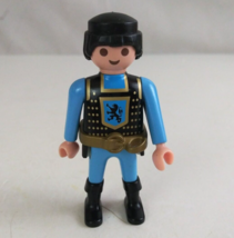 1993 Geobra Playmobile Medieval Black Lion Prince 2.75&quot; Toy Figure - £7.73 GBP