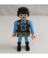 1993 Geobra Playmobile Medieval Black Lion Prince 2.75&quot; Toy Figure - $9.69